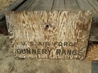 Vintage Original U.S. Air Force Gunnery Range Sign Military Collectible Decor
