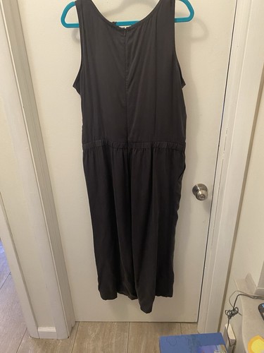 NWT Eileen Fisher Sleeveless Tencel Jumpsuit Graphite Size L/G - Picture 6 of 8