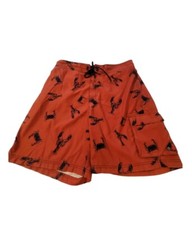 Nautica Swim Trunks Men's Size XL Red Blue Lobster Crab Board Shorts Lined