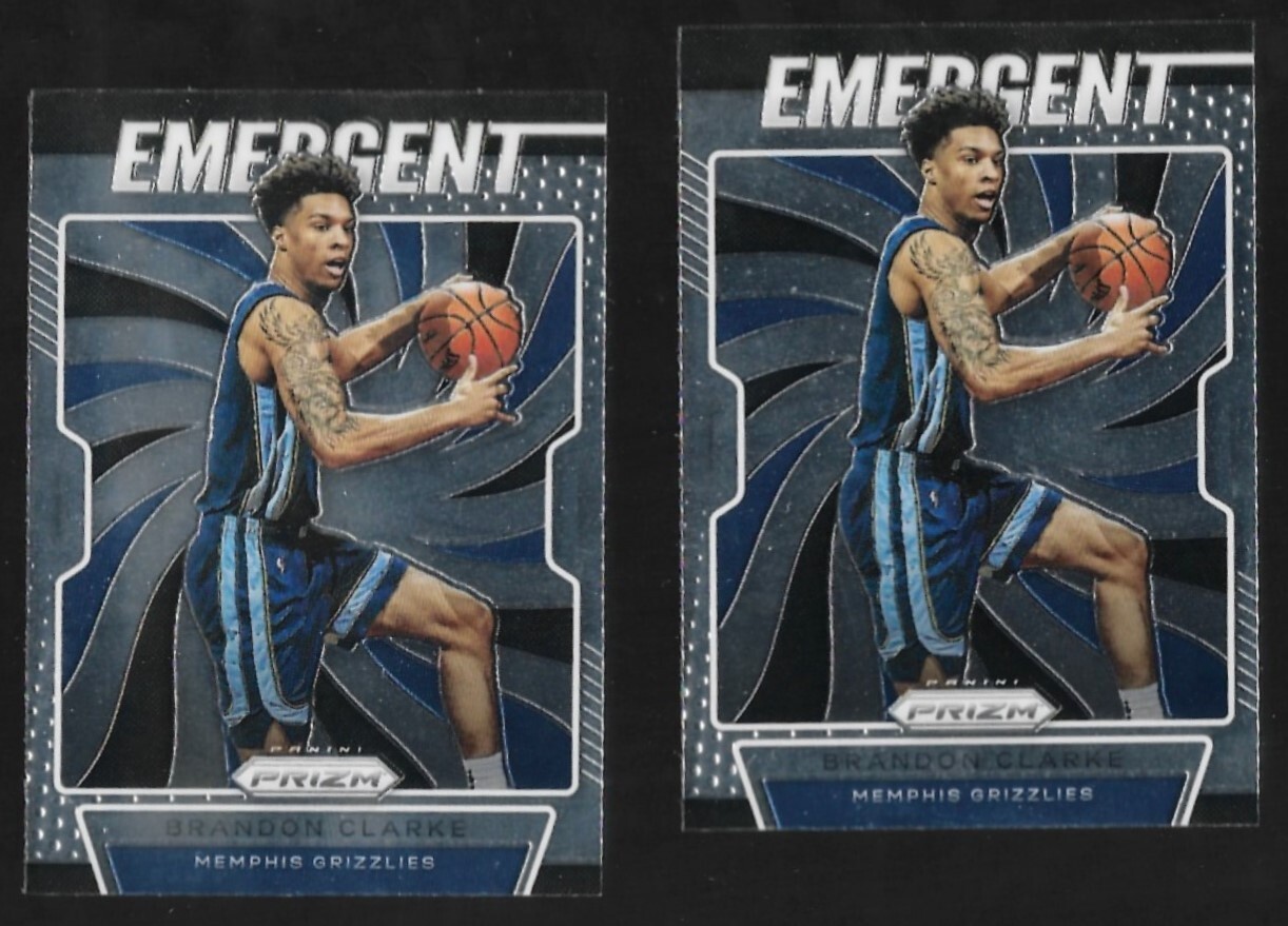 (2) 2019-20 Panini Prizm Emergent Brandon Clarke #28 Rookie RC Card