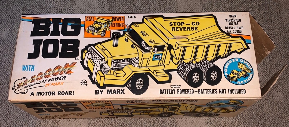 MARX BIG JOB DUMP TRUCK BOXED WITH INSTRUCTIONS 5216 1960'S READ