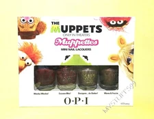 OPI Nail Lacquer "MUPPETTES MINI NAIL LACQUERS" MUPPETS 2011 4 x 3.75 mL NIB!!