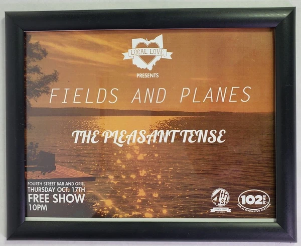 CD 102.5 LOCAL LOVE Framed Show Poster: Fields and Planes / The Pleasant Tense