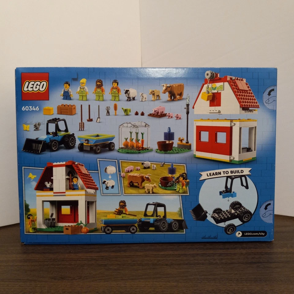 Lego City: Animales de Granero y Granja (60346) Nueva Caja Sellada de Fábrica - Retirado - 230 piezas Foto 2 de 3