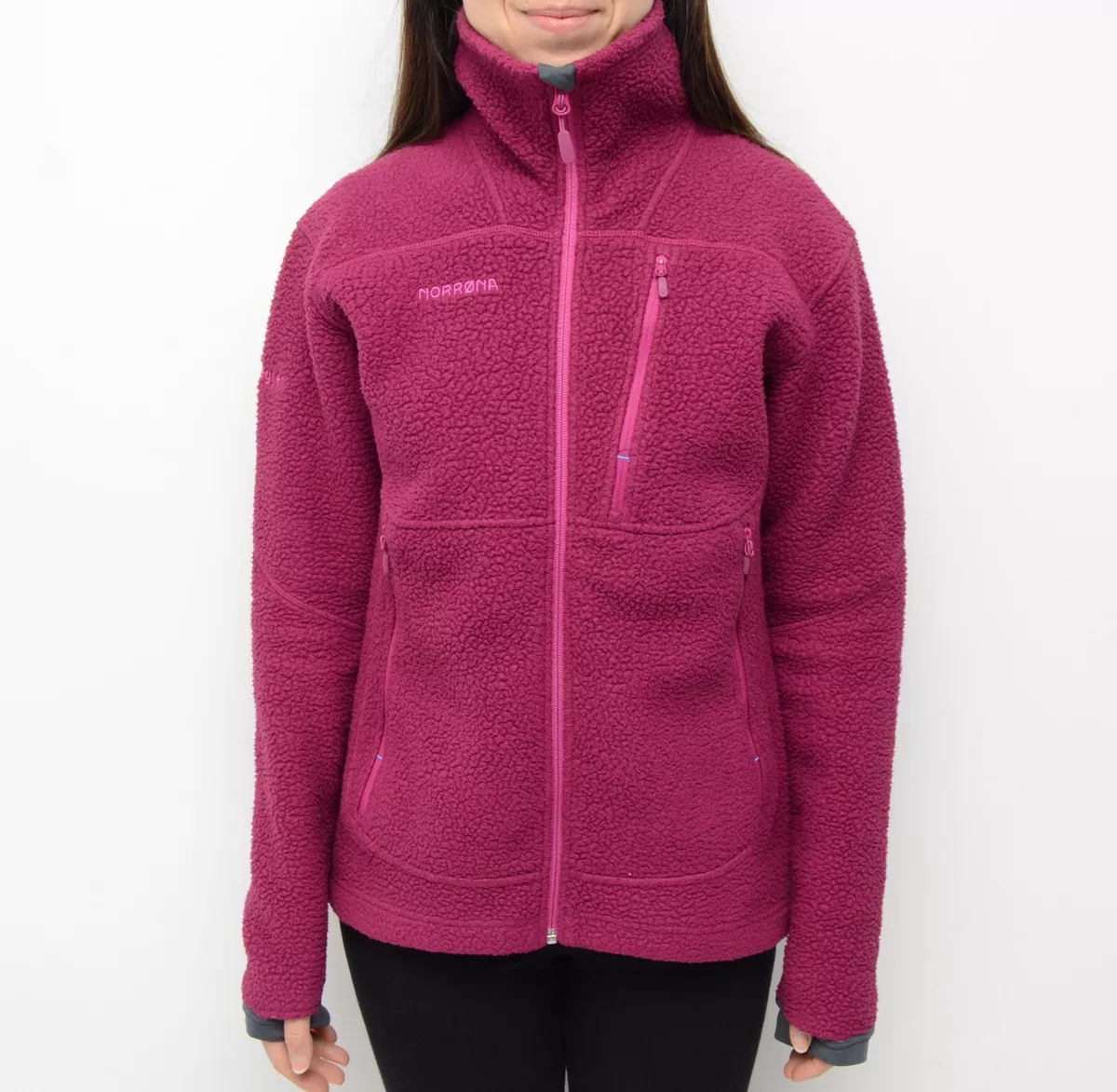 Women's Norrona Trollveggen Warm2 Fleece Jacket Full Zip Size XL,fits L-XL