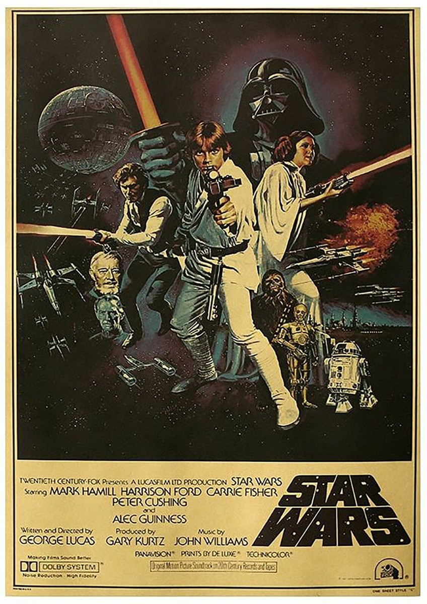 スター・ウォーズ アイロンプリントStar Wars Iron-on Print Star Wars Poster Iron On Transfer For T-Shirt + Light & Dark Color