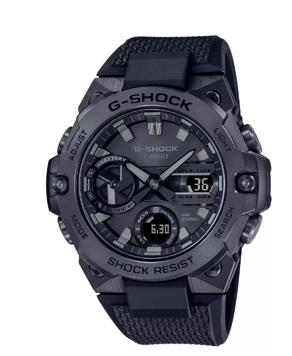 Casio G Shock G Steel GST B400 Series Black Round Dial Men's Watch  GSTB400BB-1A