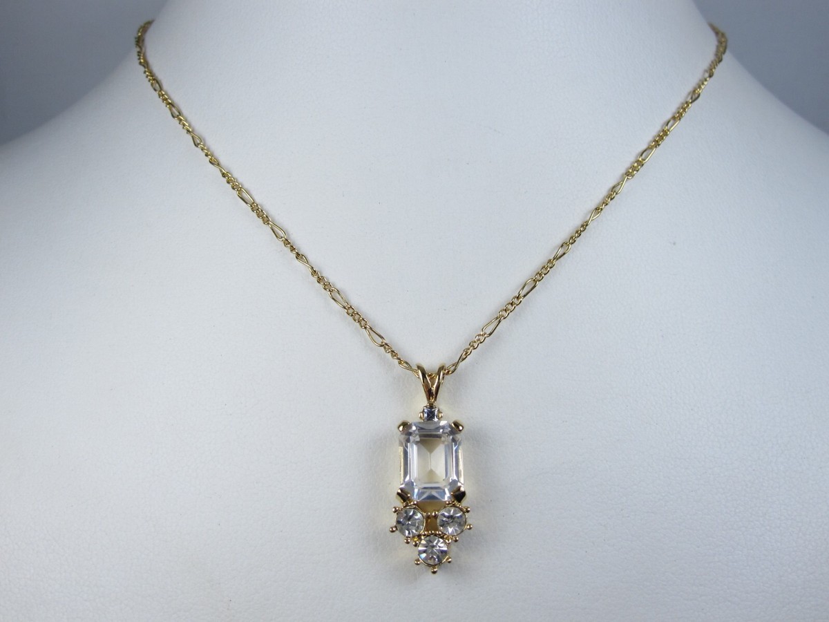 Nina Ricci Gold Plated Pendant with Swarovski Crystals 16-18 