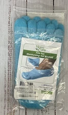 NatraCure Five Toe Moisturizing Gel Booties - Blue One Size - One Pair