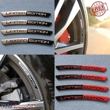 4Pcs Set 3D Limited Edition Emblem Badge Sport Wheel Hub Strip Rim Sticker Decal