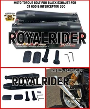 MOTO TORQUE BOLT PRO BLACK EXHAUST FIT FOR ROYAL ENFIELD GT 650 /INTERCEPTOR 650