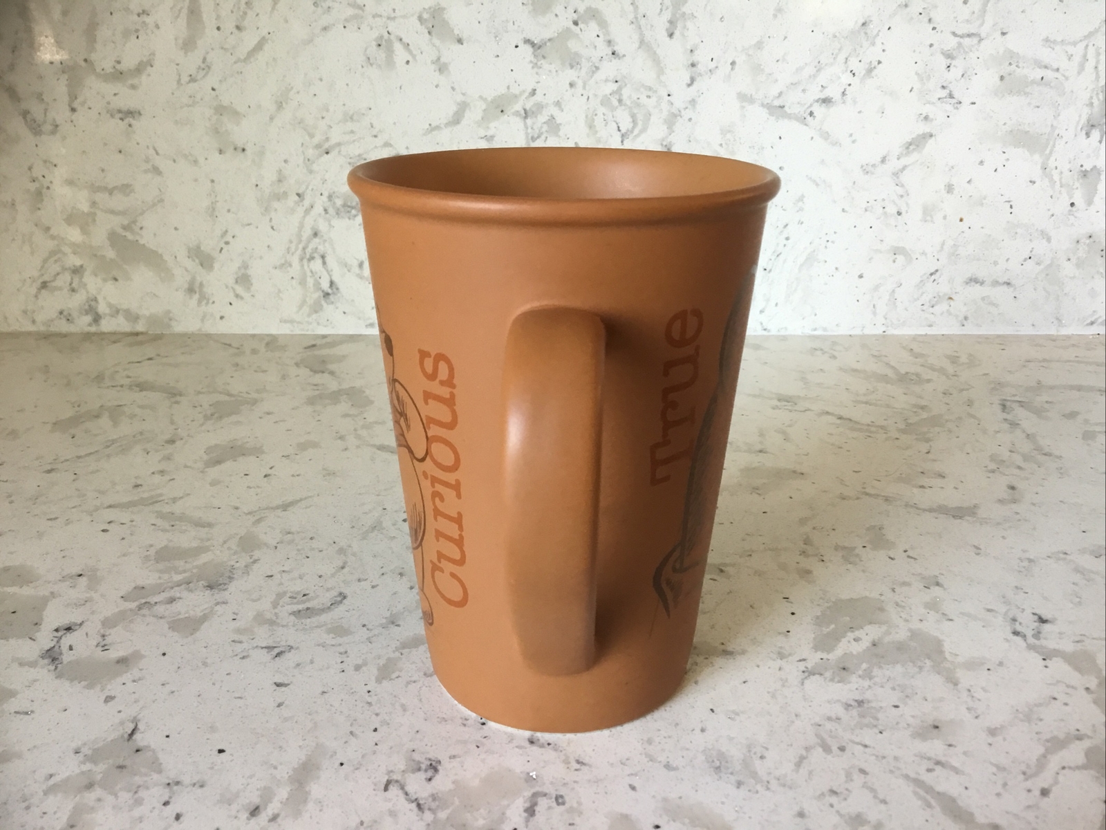 Disney WINNIE The POOH 12 oz Coffee Mug Shy True Loyal Humble Curious Pondering