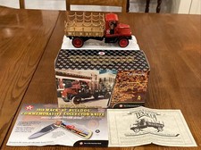 MINT IN BOX ERTL 1918 Texaco Mack AC Bulldog Flatbed Truck Die Cast Bank 1:32 A 