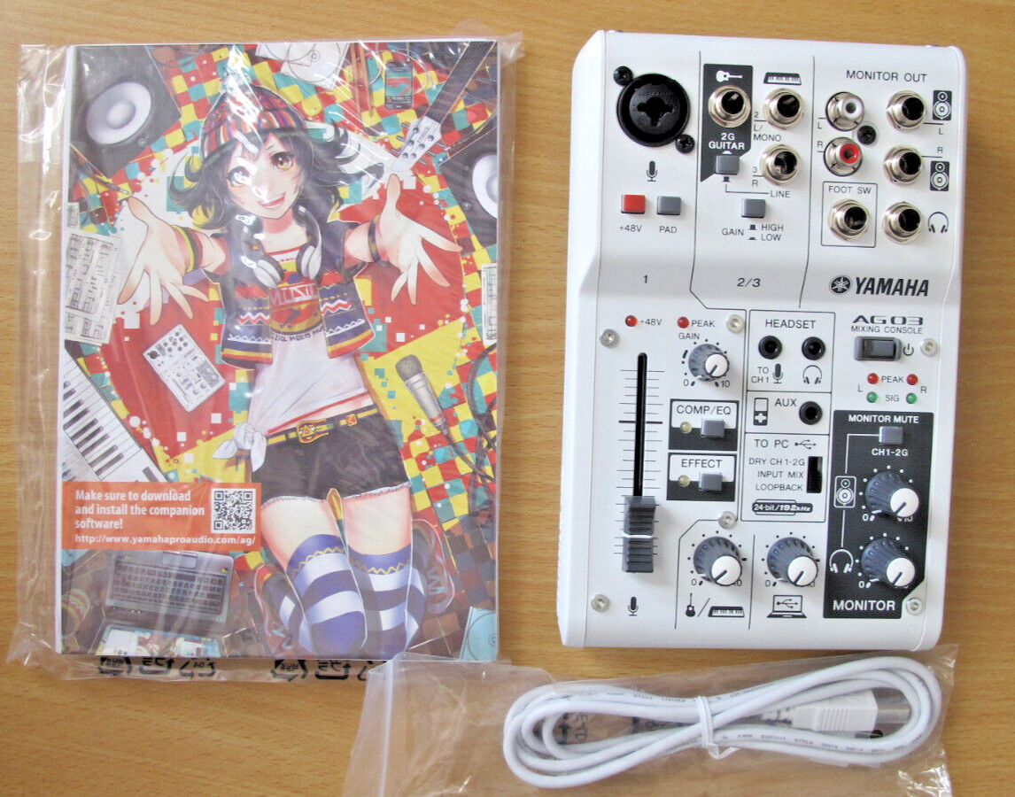 Yamaha AG03 3-Channel Mixer USB Audio Interface Console Open Box