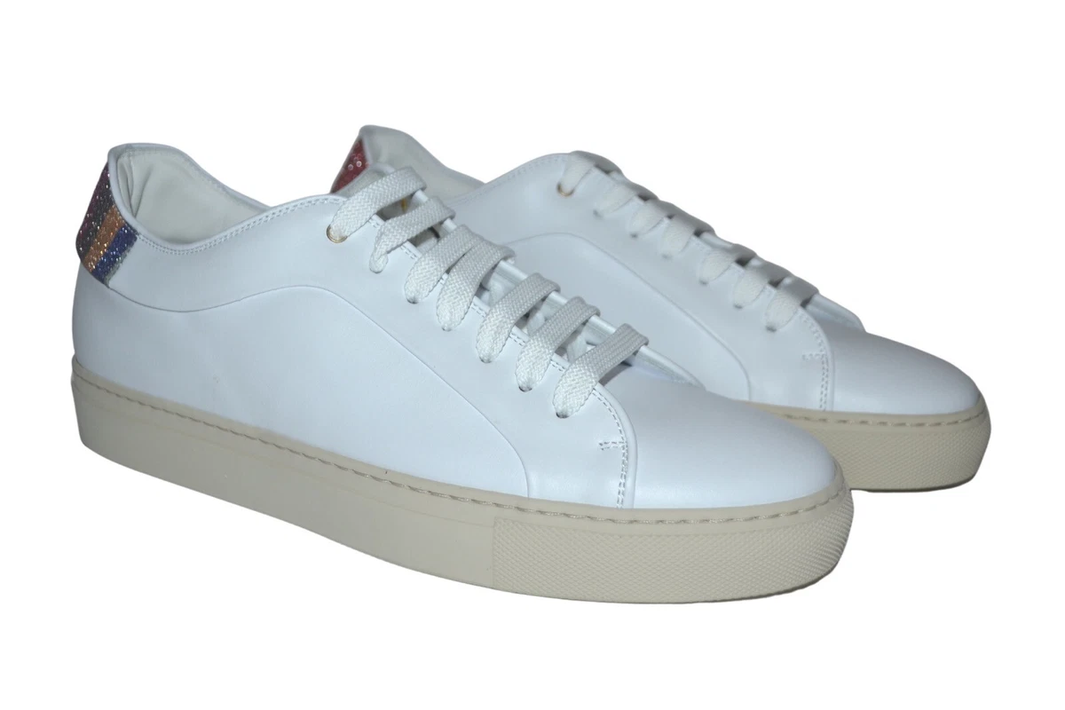 Paul Smith Mainline Womens Basso Glitter Stripe Heel Trainers UK8