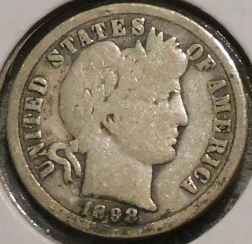 Silver Dime - Barber - 1898-O