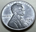 1943 S Lincoln Steel Wheat Cent Great Condition 2199X