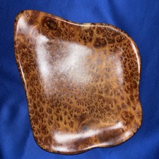 Schale Thuja-Wurzelholz, Handarbeit,  Marokko, ca. 30x26 cm, 3 cm hoch