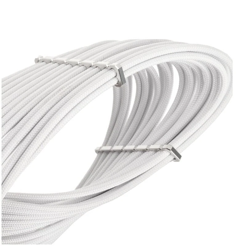 BitFenix Prolunga ATX Cavo Sleeve 24 Pin 30 cm Bianco - Immagine 3 di 4