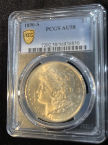 1890-S Morgan Silver Dollar PCGS AU55