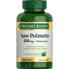 Nature's Bounty Saw Palmetto 250 Count Herbal Supplement For Men's Health, 450mg
