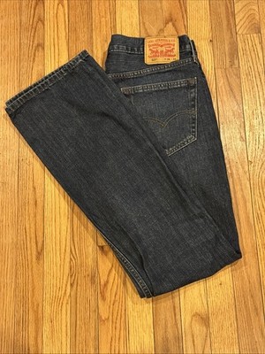 Levis 527 Jeans Mens 34x34 Blue Bootcut Mid Rise Dark Wash Denim Western READ