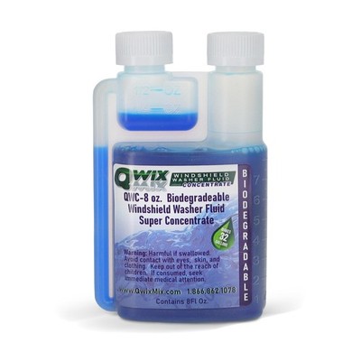 Qwix Mix Windshield Washer Fluid Concentrate, 1 8 Fl Oz (Pack of 1), blue 