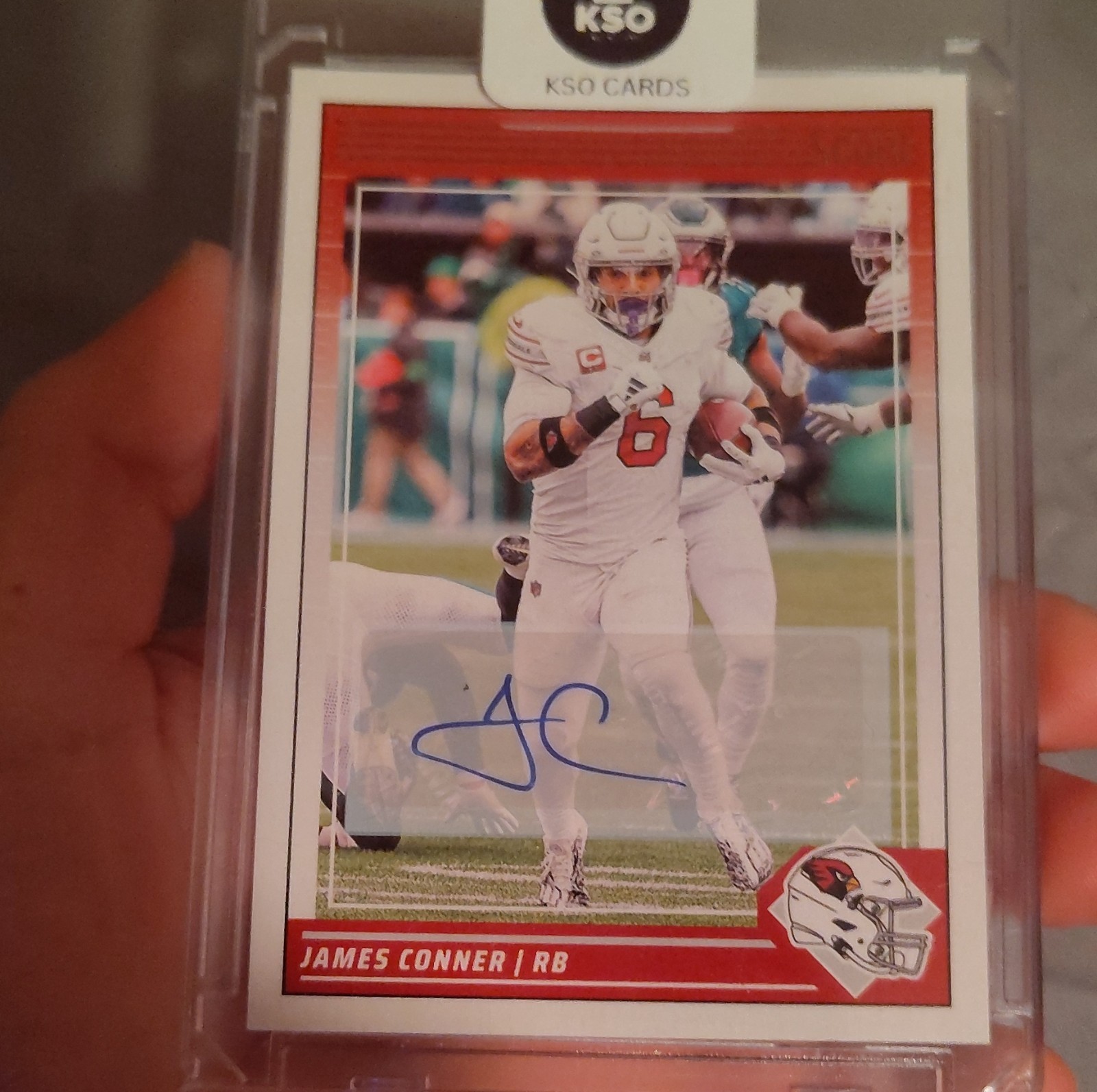 2024 Panini Score Autograph James Conner #2 Arizona Cardinals Football Card