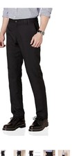 Amazon Essentials Men’s Slim-Fit Flat-Front Dress Pant – Polyester – 36x29 Black