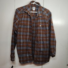H.D. Lee Workwear Flannel Shirt/Jacket Regular Fit Collared Button Up Men Sz M