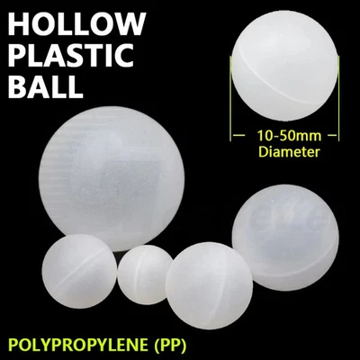 10-50mm Hollow Polypropylene PP Plastic Ball Precision Floating Ball Lightweight - Image 1 of 4