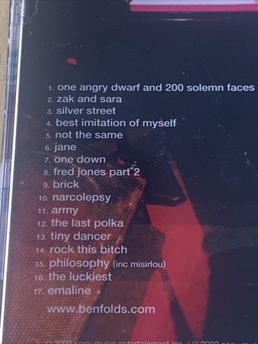 Ben Folds Live CD & DVD (2002) - Picture 9 of 11
