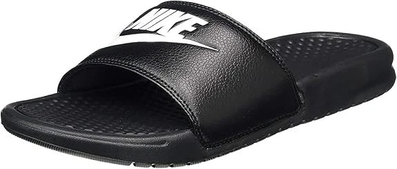 Nike Benassi JDI sandali slip on uomo ciabatte slide taglia 13 bianco e nero