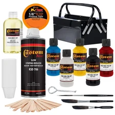 Pinstriping Color Box Kit 5 Colors, Reducer, Brushes & Mixing Equipment