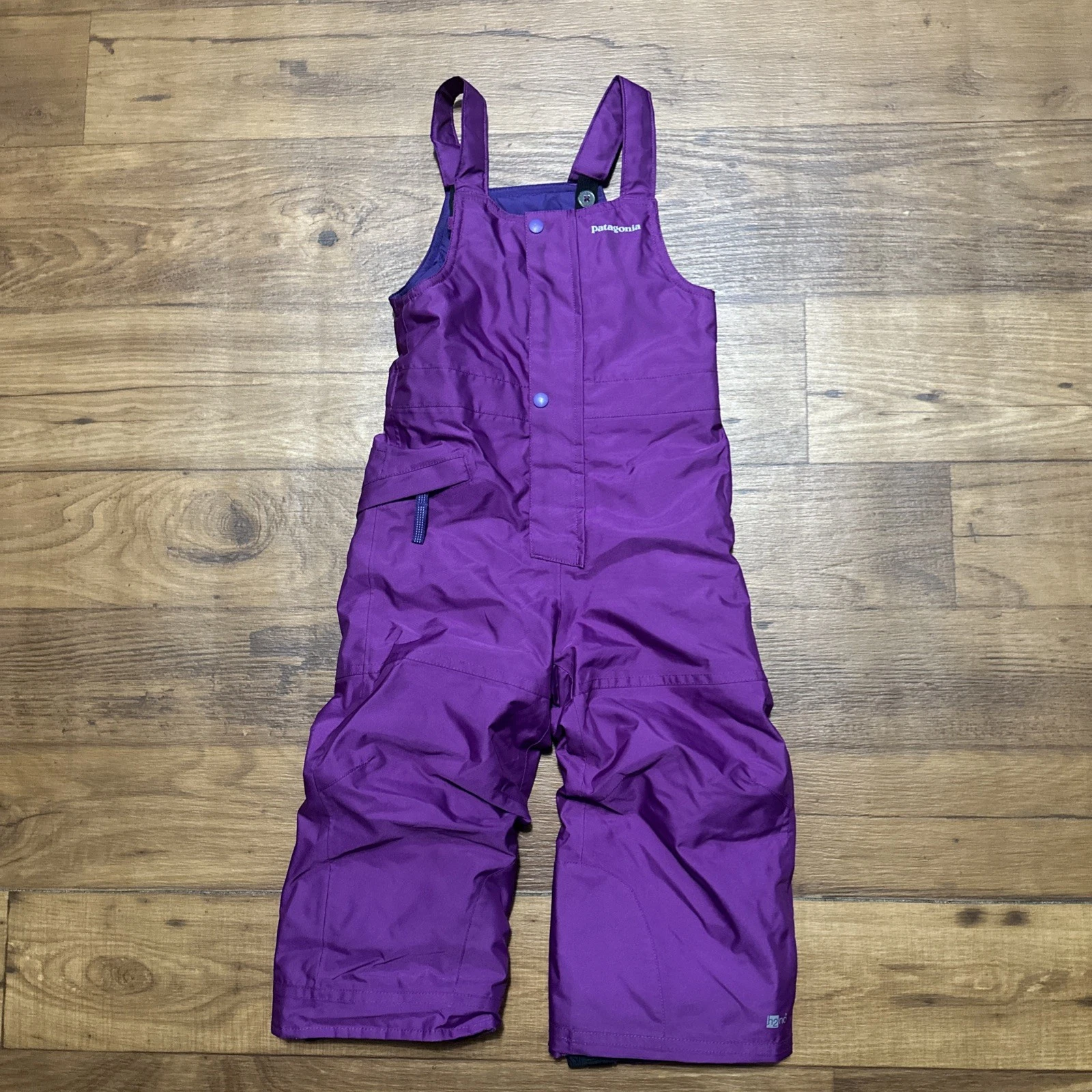 Patagonia purple Bib Overalls Suit Kids Size 3T Ski Snowboard H2No Waterproof