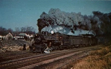 Delaware & Hudson 500 Steam Locomotive Carbondale PA 1951 Postcard