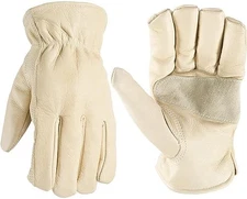 Leather Work Gloves Reinforced Palm