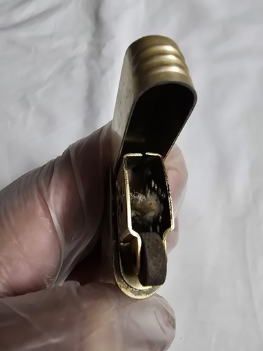 Vintage Bowers Goldfarben Flip-Top Feuerzeug Holcombe Made In USA. RAR - Bild 9 von 16
