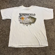 Vintage Bass Pro Shops Bass fishing graphic Size Large L tee T shirt Springfield