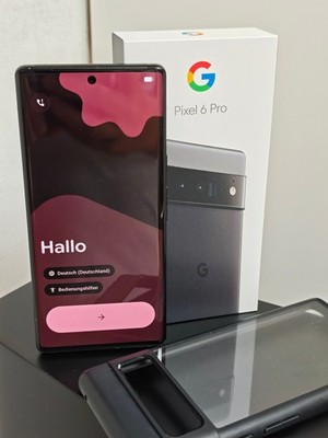 Google Pixel 6 Pro -256GB - stormy black (ohne Simlock) (Dual-SIM) - Topzustand