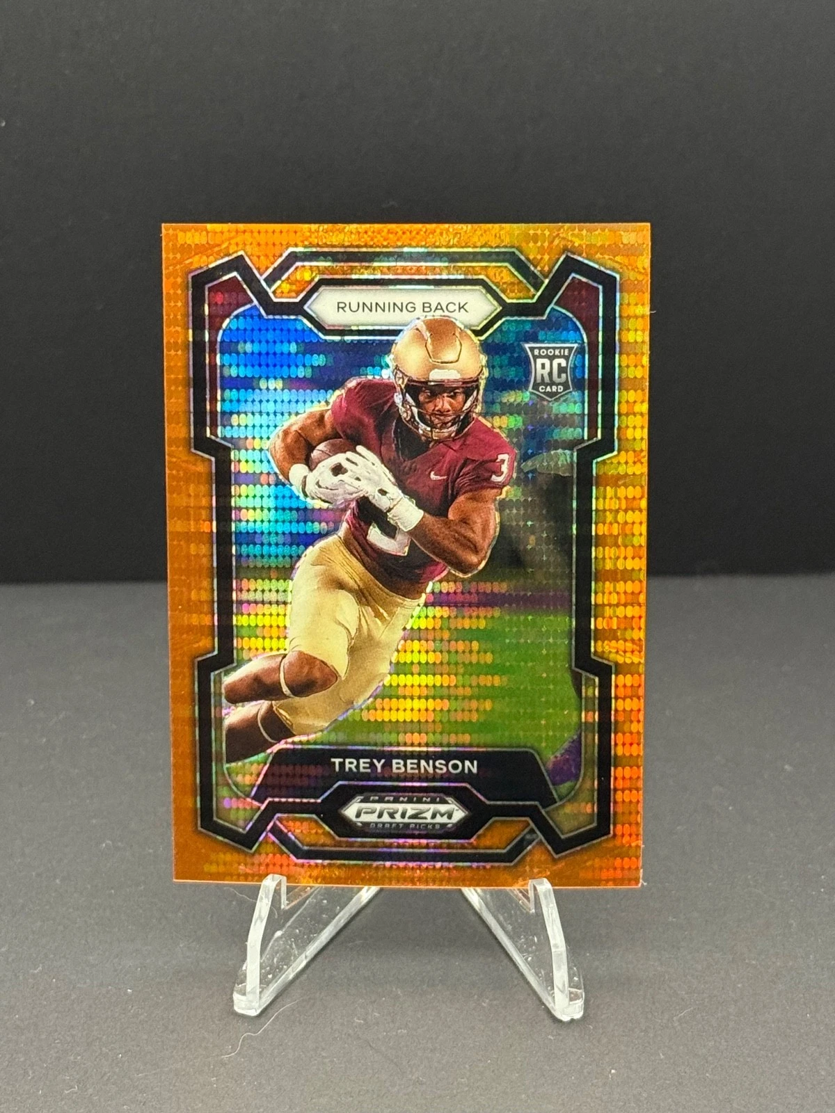 Trey Benson Panini Prizm Draft Picks #151 Neon Pink Pulsar