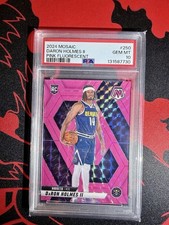 Daron Holmes II 2024-2025 Panini Mosaic Pink Fluorescent /10 Bookend PSA 10 RC