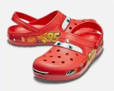 Lightning McQueen Crocs - Red Slip-On Clog Shoes, Limited Edition