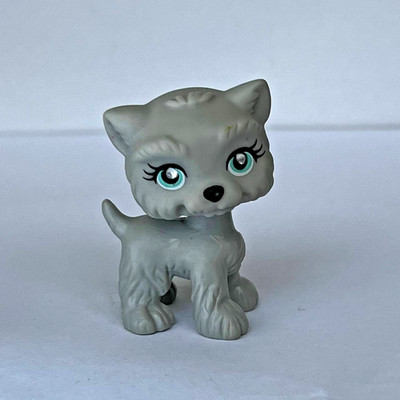 POLLY POCKET MATTEL GRAU HUND TIER FIGUR SPIELZEUG SPIELZEUG