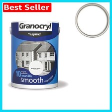 Acrylic Masonry Paint 5L - Brilliant White Smooth Finish for Exteriors