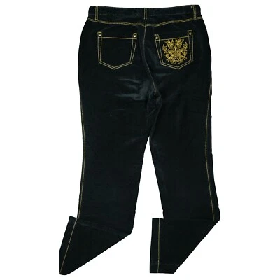 BIBA Damen Stretch Jeans Hose Samt Nicki Straight Leg High 42 XL W32 L32 schwarz - Bild 1 von 4