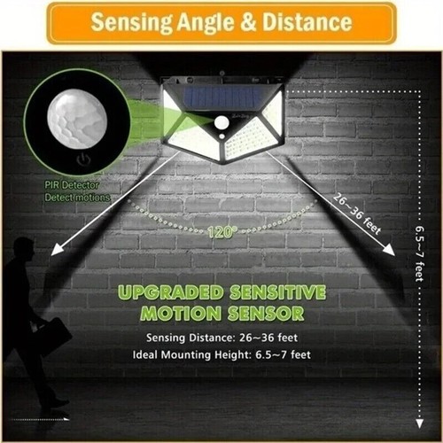 LED Waterproof Solar Power PIR Motion Sensor Wall Light Outdoor Garden Door Lamp - 第 1/5 張圖片
