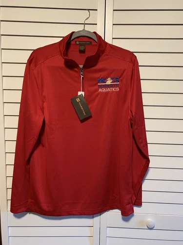 US Marine Corps Harriton Jacket Mens Medium Red Aquatics Semper FIT Embroidered - product listing photo
