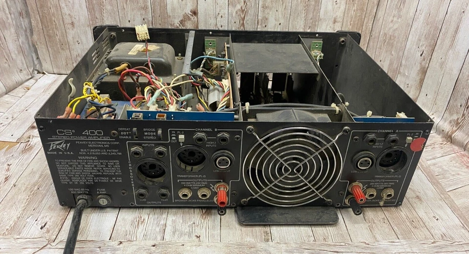Peavey CS-400 Stereo Commercial Series Power Amplifier AS- IS FOR PARTS ONLY - Image 2 of 4
