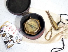 "High-Quality Brass Hexa Compass with Superior Accuracy and Unique Geometric.